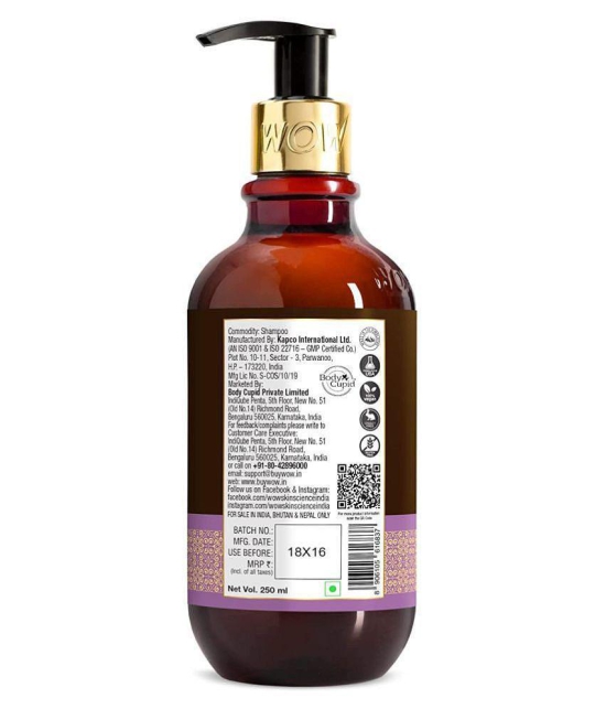 WOW Skin Science Red Onion Black Seed Oil Shampoo With Red Onion Seed Oil Extract, Black Seed Oil & Pro-Vitamin B5 - 250mL