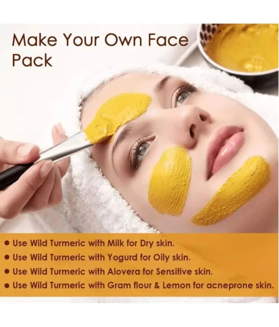 PURE Jangali ORGANICS Wild Turmeric Face Pack Powder / Kasturi Manjal / Haldi 100GM