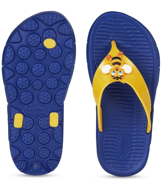 Aqualite Kids Royal Blue & Yellow Slipper - None