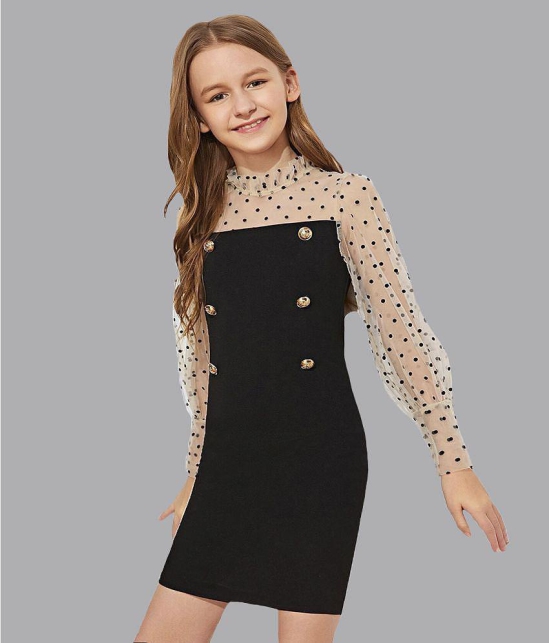 Addyvero - Black Cotton Blend Girls Bodycon Dress ( Pack of 1 ) - None