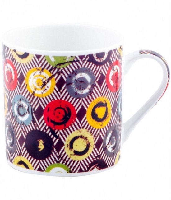 GoodHomes - Bone China Single Walled Coffee Cup 220 ml ( Pack of 6 ) - Multicolor