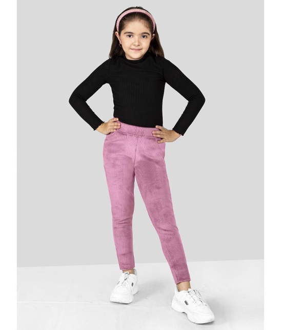 Naughty Ninos Girls Pink Super Stretch Cordrouy Jeggings - None