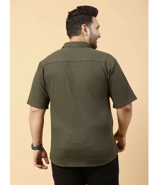 Rigo Cotton Blend Slim Fit Solids Half Sleeves Mens Casual Shirt - Olive ( Pack of 1 ) - None