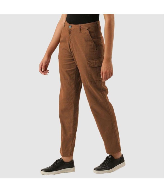 IVOC - Brown Cotton Loose Womens Cargo Pants ( Pack of 1 ) - None