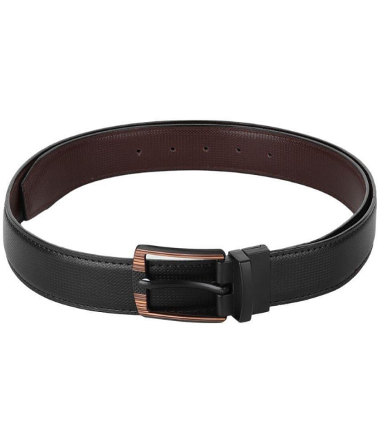 Zacharias - Black Leather Men's Reversible Belt ( Pack of 1 ) - None