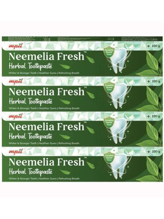 Mpil Wellness Neemelia Fresh Toothpaste For Healthygums & Strong Teeth 100gm (Pack of 4)