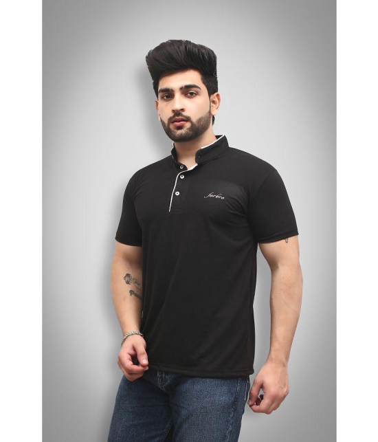 Forbro - Black Cotton Blend Regular Fit Men's T-Shirt ( Pack of 1 ) - None