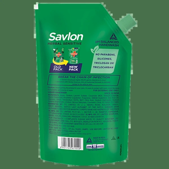 Savlon Herbal Sensitive Handwash, 675Ml (Pack Of 2)