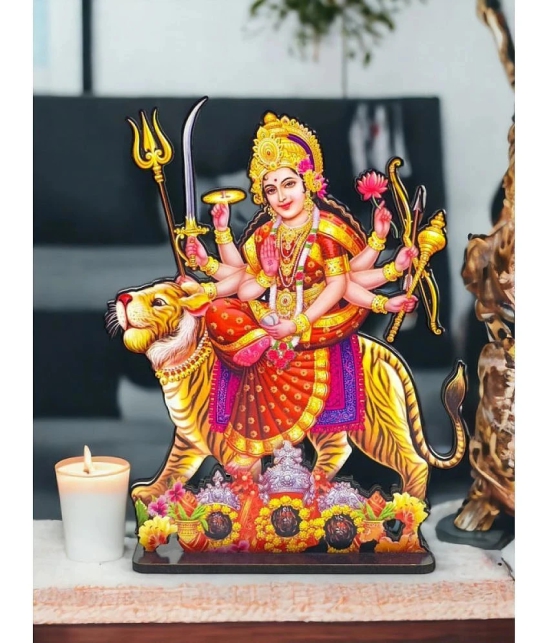 Saf Wood Goddess Durga Idol ( 23 cm )