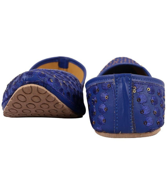 Anjaneya Creations Blue Ethnic Footwear - None