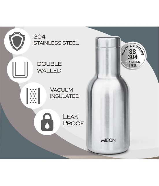 Milton Charm 400 Thermosteel 24 Hours Hot or Cold Water Bottle, 360 ml, Silver - Silver