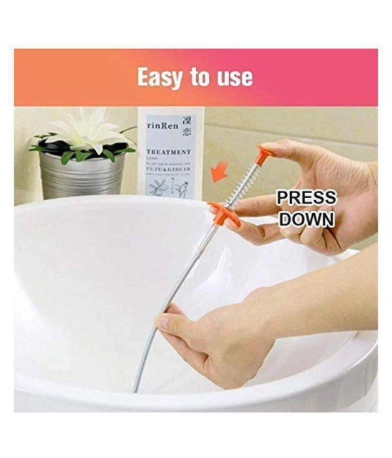 Hair Catchingl Sink Overflow Drain Cleaning Drain Clog Water Pipe Sink Cleaner Snake Unblocked Kitchen Bath Rod Hair Remover - Multicolor