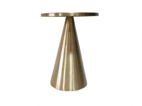 Brass Antique Side Table (Golden)-Golden