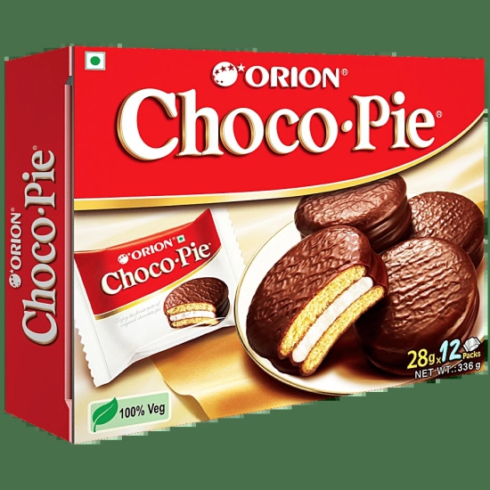 Orion Choco Pie - Chocolate Coated Soft Biscuit, 12 Pcs