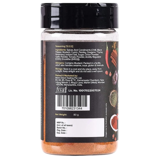 Urban Platter Cajun Spice Seasoning Shaker Jar, 80g (Sprinkle on Fries, Popcorn, Appetizers and More | Suitable for marinades and making dips)