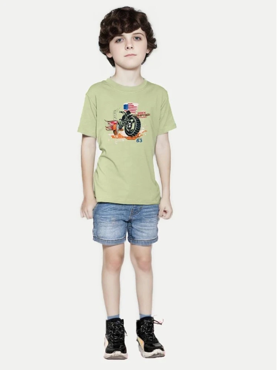 Radprix Green Cotton Blend Boys T-Shirt ( Pack of 1 ) - None