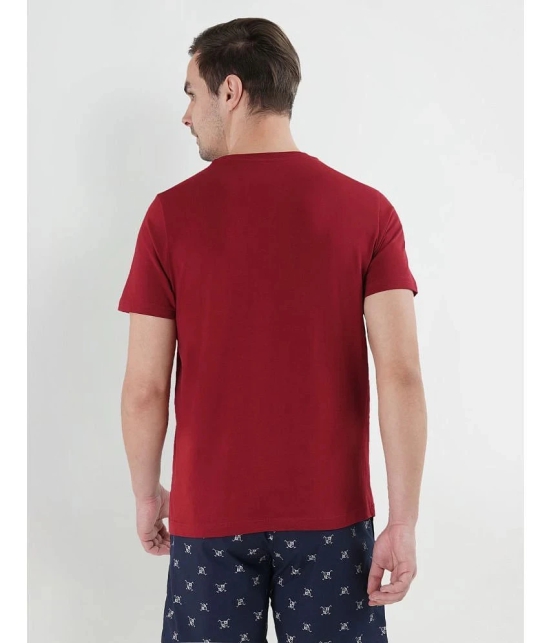 U.S. Polo Assn. Cotton Regular Fit Printed Half Sleeves Mens T-Shirt - Red ( Pack of 1 ) - None