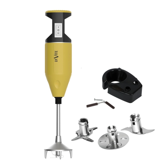 LA'FORTE 250 W Powerful Ergonomic Hand Blender Stainless Steel Multi-Blade System (2 Speed Control)