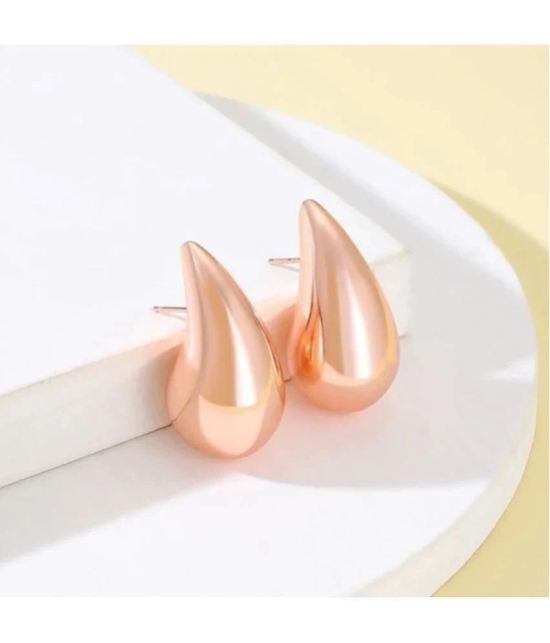 FASHION FRILL Rose Gold Stud Earrings ( Pack of 2 ) - Rose Gold