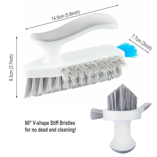 KATHIYAWADI Tile Wall Gap Cleaning Brush Tile Floor Brush Tile Cleaner Floor Household Kitchen Accessories Items Multipurpose Scrub Brush Multi Directional Bristles Cleaning Scrubber Brush