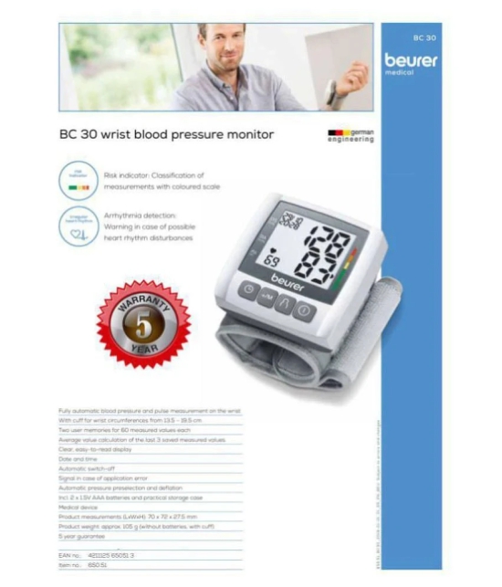 Beurer Wrist Blood Pressure Monitor - BC 31