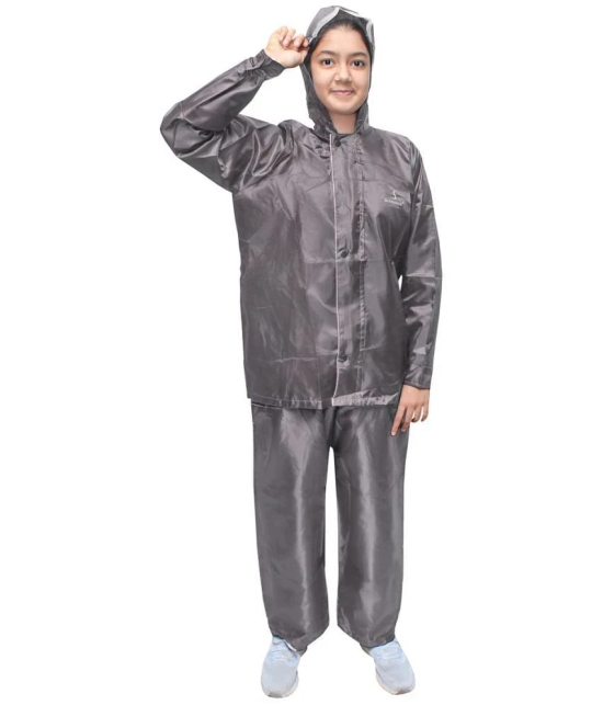 Goodluck Polyester Raincoat Set - Grey - None