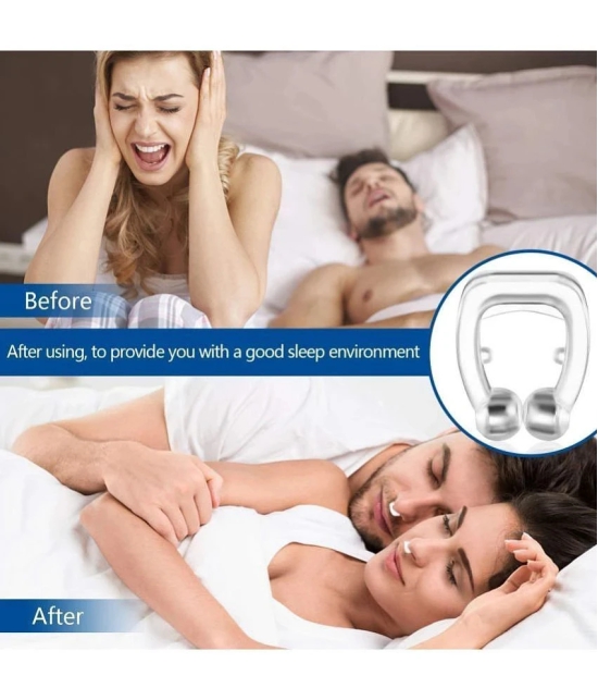 Anti-Snoring Device Silicone Nose Clip | Snore stopper magnetic Mini Comfortable Sleep Aid | Portable Snore Free Devices for Ease Breathing Men Women (Pack of 2)