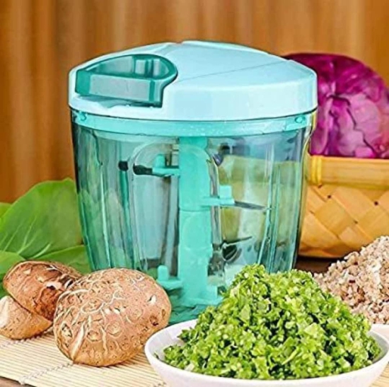 GOGA FASHION New Handy Vegetable Chopper in XL Size 900 ML, Big Food Chopper, Compact & Powerful Hand Held Vegetable Chopper/Blender to Chop Fruits and Vegetables - Made in India - Purple (X