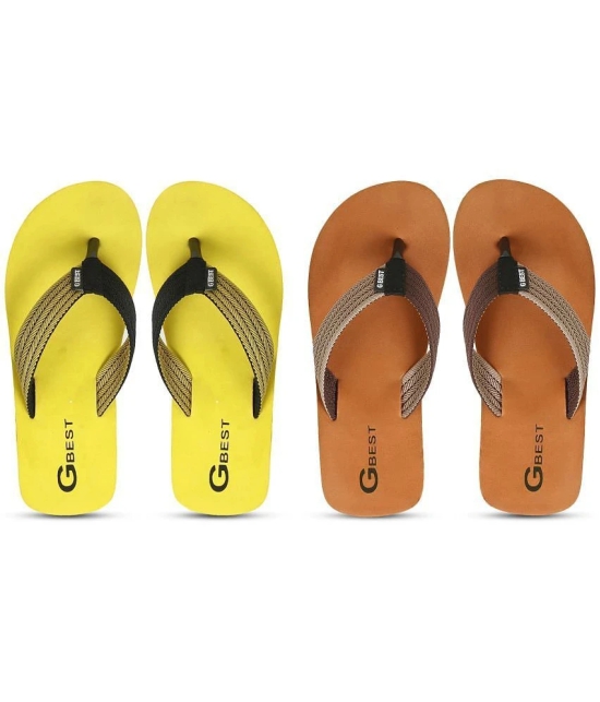 GBest Multicolor Mens Thong Flip Flop - None