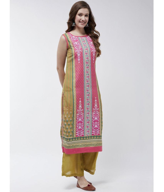 Pannkh - Multicolor Viscose Womens Straight Kurti ( Pack of 1 ) - None