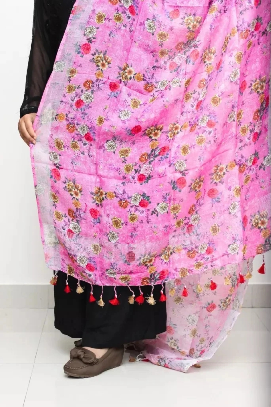 Tisser Digital Print Linen Dupatta Size-16x16