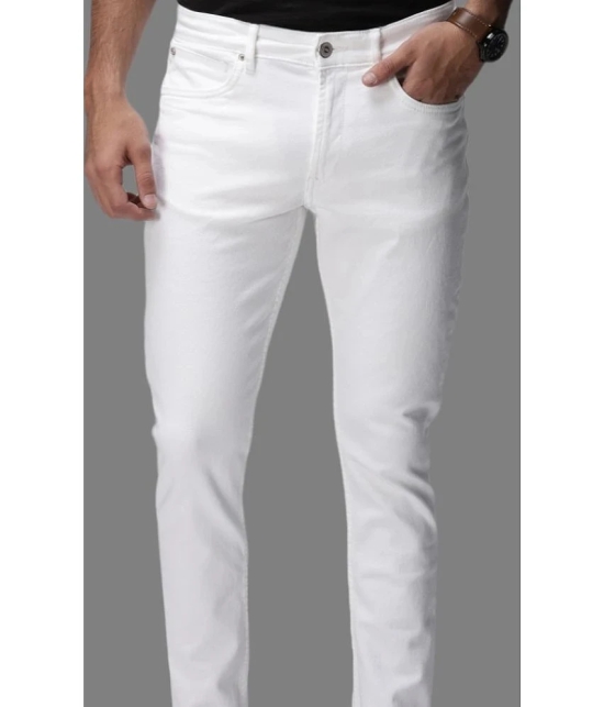 HALOGEN - White Denim Slim Fit Mens Jeans ( Pack of 1 ) - None