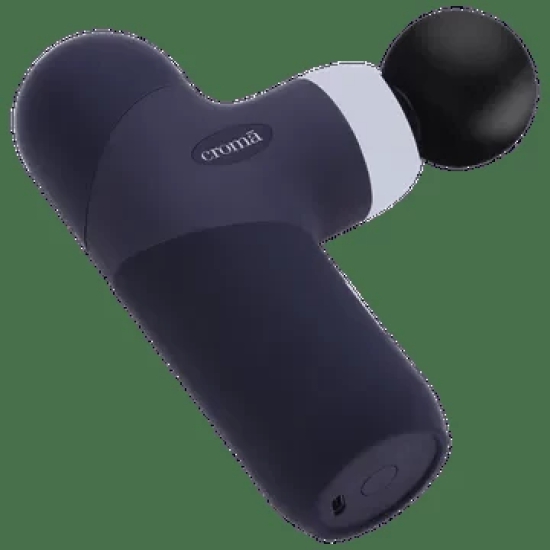 Croma Full Body Mini Massager Gun (15 Mins Auto Off Timer, Dark Blue)