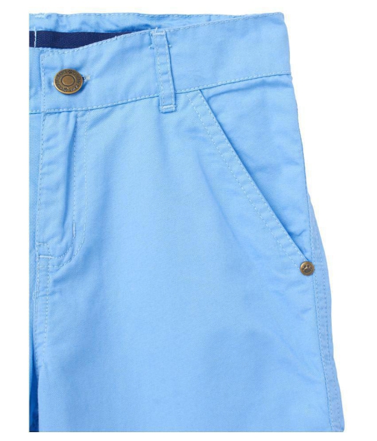 Cub McPaws Boys Regular Fit Sky Blue Fashion Shorts|Cotton | 4 - 12 Years - None