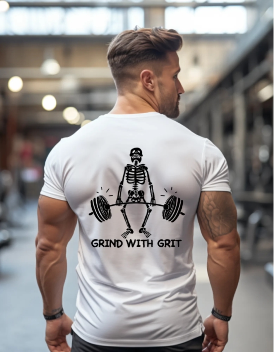 GRIND WITH GRIT-White / XL