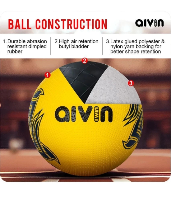 AIVIN Flying Volleyball/Rubber Moulded Construction/for Indoor/Outdoor/Hobby Balls/for Men/Women Size - 4 - 4