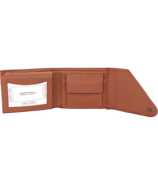 samtroh - PU Tan Men's Regular Wallet ( Pack of 1 ) - Tan