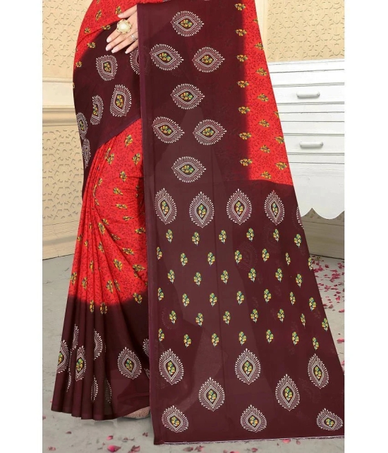 LEELAVATI - Multicolor Georgette Saree With Blouse Piece ( Pack of 1 ) - Multicolor