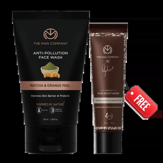 Anti-Pollution Face Wash | Matcha & Orange Peel Face Wash and Free Moisturiser