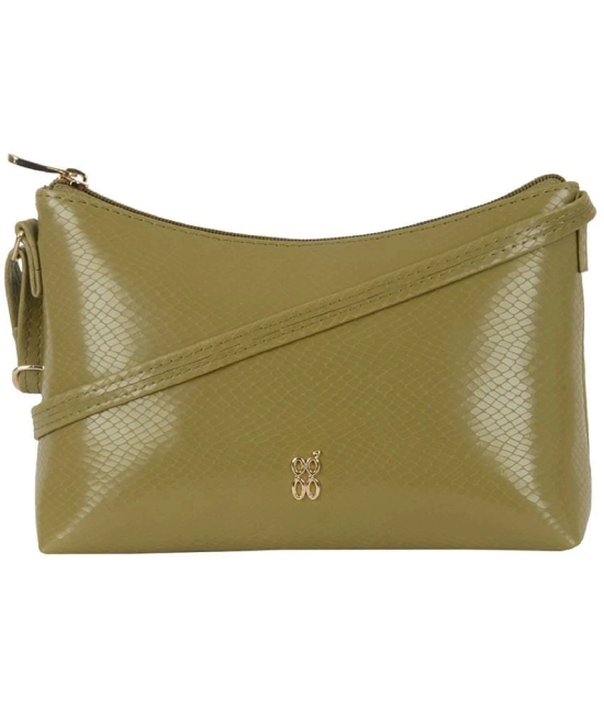 Baggit Green Faux Leather Sling Bag - Green