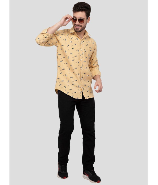 YHA - Yellow 100% Cotton Regular Fit Mens Casual Shirt ( Pack of 1 ) - None