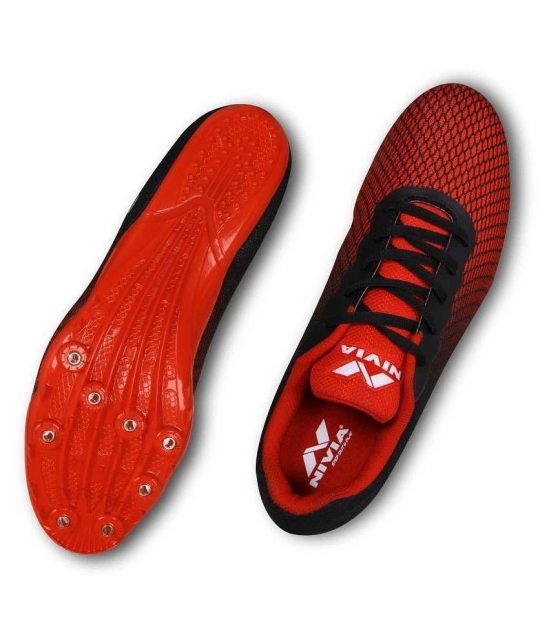 Nivia Stride Track&Field Running Shoes Red - None