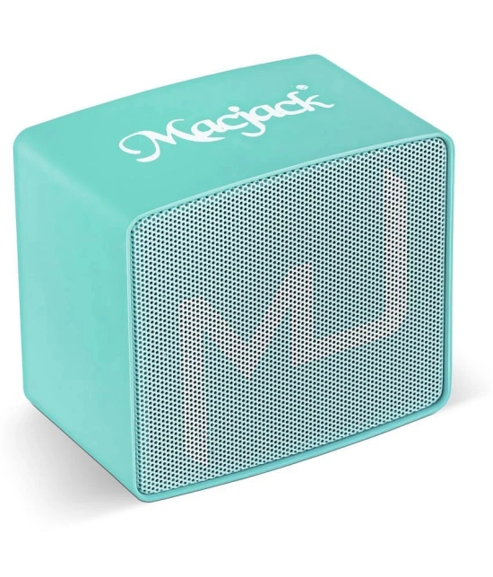 Macjack Wave 120 3 W Bluetooth Speaker Bluetooth v5.0 with Call function,3D Bass Playback Time 10 hrs Green - Green