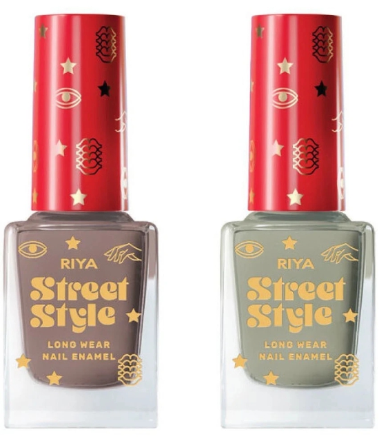 Street Style Multi Glossy Nail Polish ( Pack of 2 )