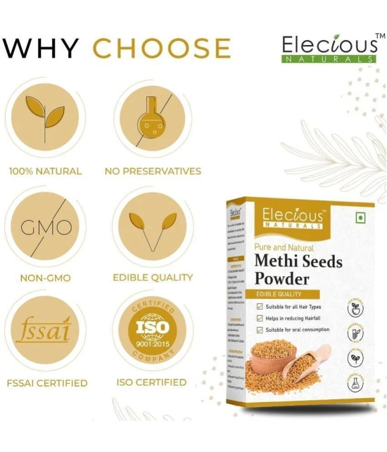 Elecious Methi Seed Powder For Hair Growth - (200 g) | Fenugreek Powder