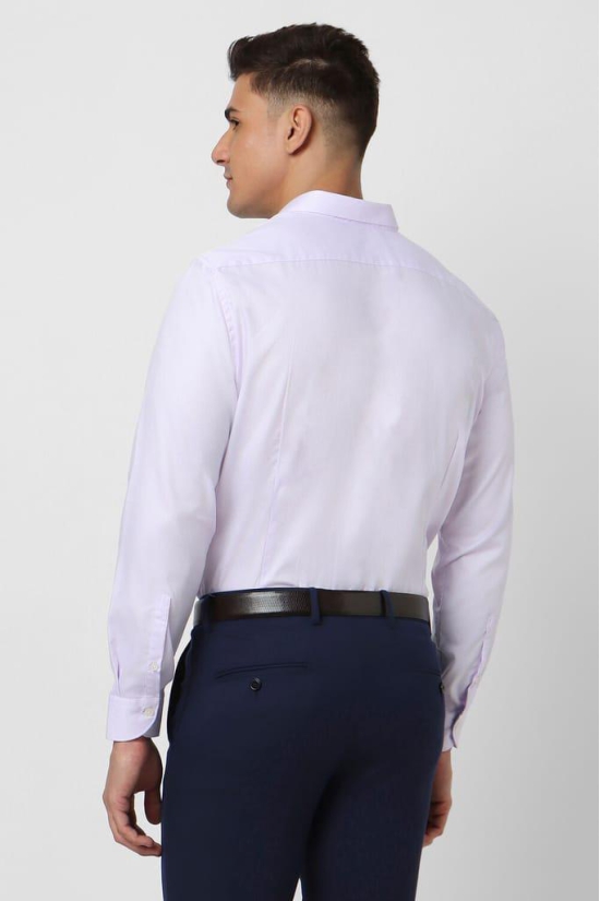 Men Lilac Slim Fit Formal Full Sleeves Formal Shirt