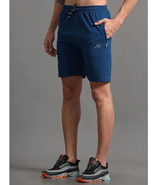 JILZ Blue Polyester Mens Shorts ( Pack of 1 ) - None