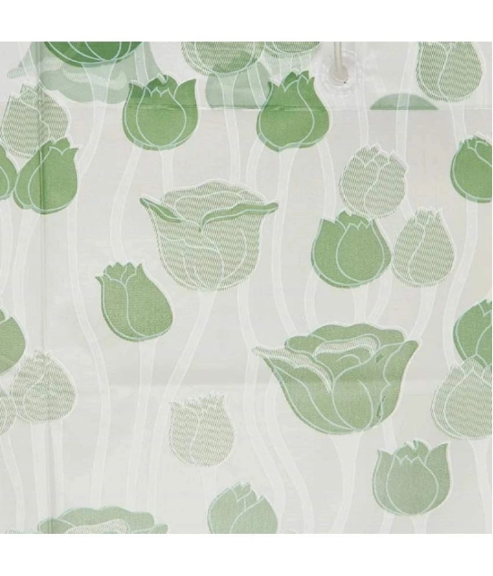 CASA FURNISHING Green PVC Shower Curtain ( Single )