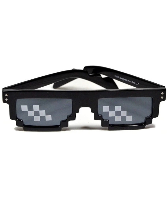 Creature Black Square Sunglasses ( Pack of 1 ) - Medium