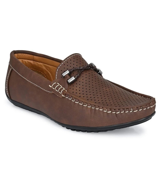 Leeport - Brown Mens Slip on loafers - 9